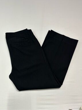 Lord & Taylor Woman Kelly Bootcut Dress Pants Black Plus Size 16W trendy  421